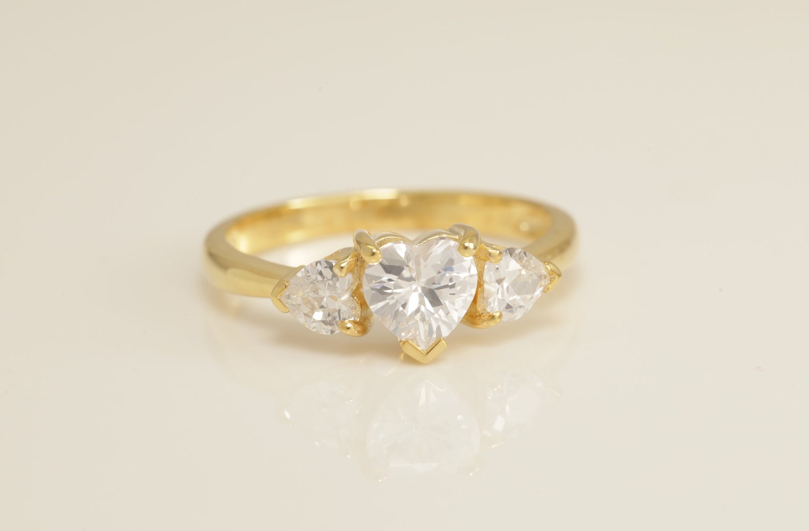 Heart Shaped Diamond Engagement Ring, Prong Setting Heart Diamond Ring, Bridal Ring for Women, Anniversary Gift for Her